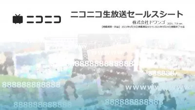 【日本最大級の配信サービス】「ニコニコ生放送」の活用で効果的な商材訴求を実現！の媒体資料