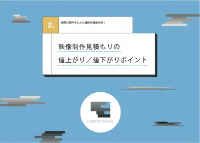 【SNS向け動画価格 徹底分析！！】映像制作見積もりの値上がり/値下がりポイントの媒体資料