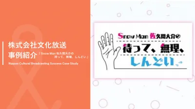 【成功事例集／Snow Man番組】佐久間大介　ラジオCase Study