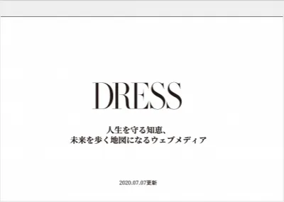 DRESS (ドレス)の媒体資料