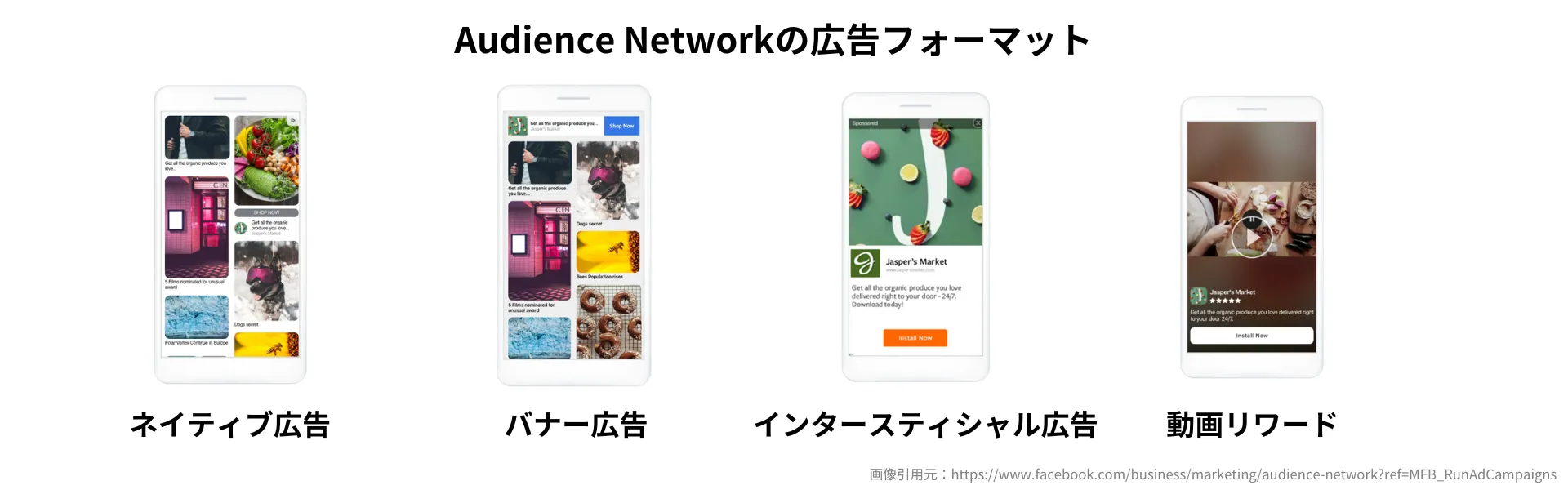 Audience Networkのフォーマット画像