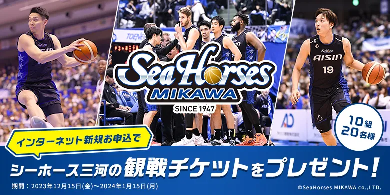 シーホース三河の実際のキャンペーンクリエイティブイメージ