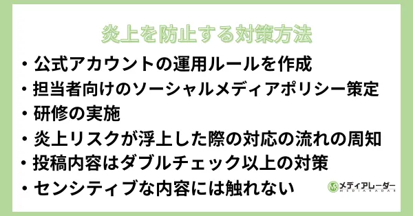 炎上防止対策方法