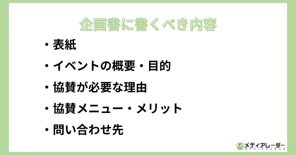 企画書に書くべき内容