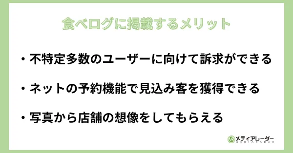 食べログに掲載するメリット