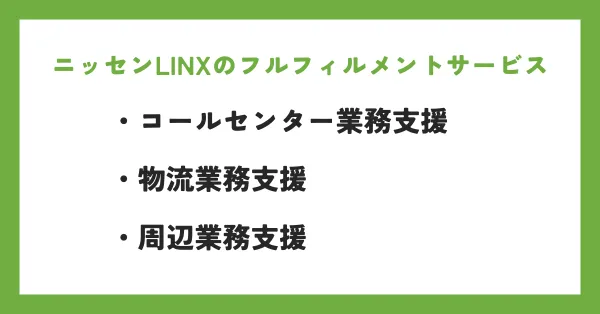 ニッセンLINXのフルフィルメントサービス