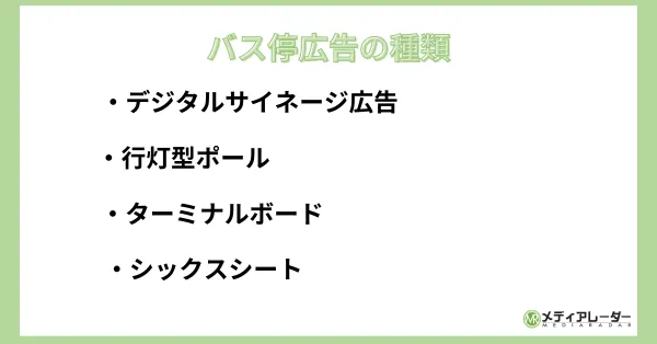 バス停広告の種類