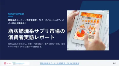 「株式会社ベビーカレンダー 脂肪燃焼系サプリ市場の消費者実態レポート」
