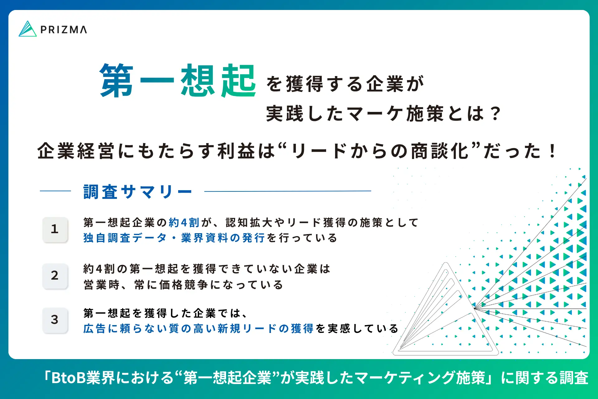 価格競争を脱するBtoBマーケティング|第一想起を獲得する「独自調査データ」の力