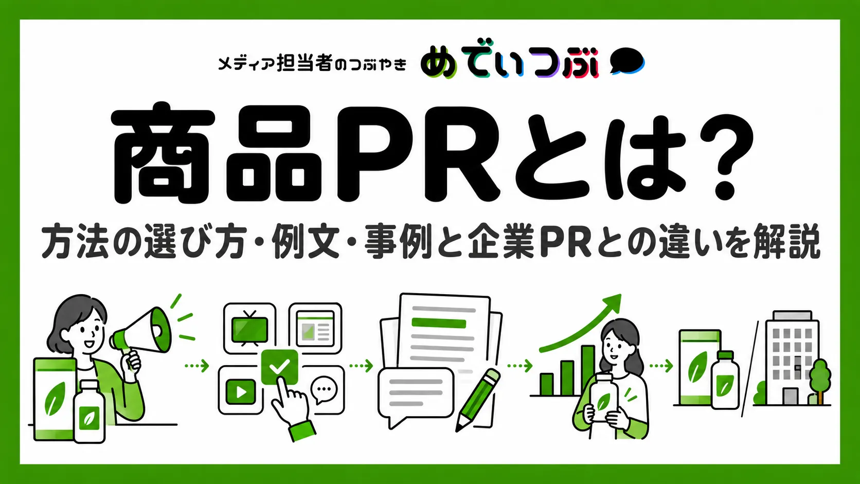 商品PRの方法・例文・事例と企業PRとの違いを解説