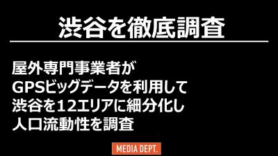 屋外専門事業者が渋谷を徹底調査の媒体資料 広告掲載 メディアレーダー