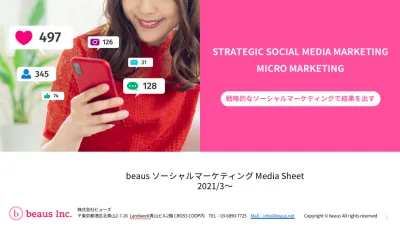 【女性消費者のタッチポイントを押さえる！】ソーシャルマーケティングサービス資料の媒体資料