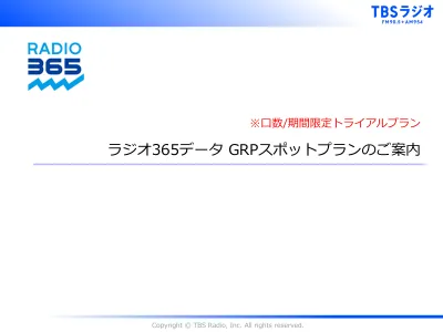 聴取データをフル活用し、GRPでラジオCMを活用！