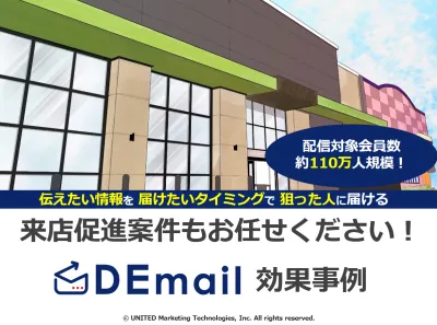 30問300項目で詳細なセグメントが可能！来店促進ならDEmail！