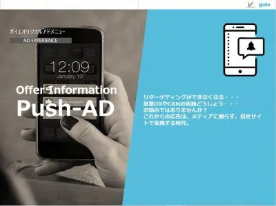 リターゲティングができなくなる…？Cookie規制時代の新手法『Push-AD』の媒体資料