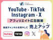 YouTube・Instagram・X・TikTok成果報酬型広告施策／事例