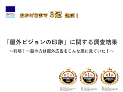 「屋外ビジョンの印象」に関する調査結果【~街とつながるメディア~ICAビジョン】