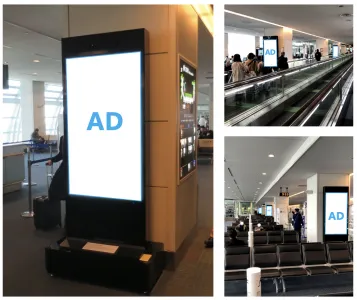 AIカメラ搭載でPRと同時にユーザ分析 羽田空港内デジタルサイネージ（DOOH）