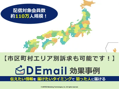 市区町村レベルまでデータ取得！エリア別訴求も可能なメール広告媒体「DEmail」