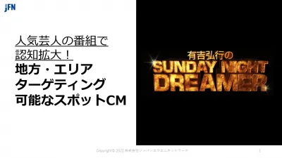 【30代、40代男性向け】人気芸人のラジオ番組で認知拡大！全国スポットCMプランの媒体資料