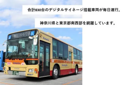 【月間視認数1,220万回以上】バスデジタルサイネージ広告（神奈川・東京南西部）