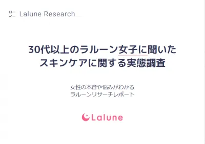 【調査レポート】30代以上女子のスキンケアに関する実態調査　Lalune