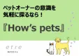 【犬猫の調査に！】ペットオーナーリサーチ『How's Pets』 ※代理店不可
