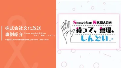 【成功事例集／Snow Man番組】佐久間大介　ラジオCase Studyの媒体資料