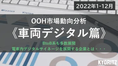 【23年4月更新】BtoB企業も多数 電車内デジタル出稿分析レポート2022年度
