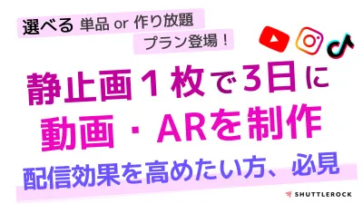 【SNS動画作り放題プラン】 既にある素材を動画にして広告効果を最大化!