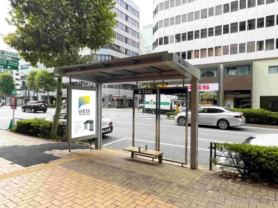 【屋外広告物：中央区】東京証券会館前タクシー乗り場広告の媒体資料