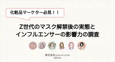 【化粧品マーケター必見】Z世代のマスク解禁後の実態とインフルエンサーの影響力調査