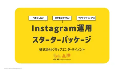 【Instagram運用】土台作りから投稿までを作成。スターターパッケージの媒体資料