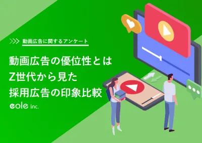 【動画で目を引く！】Z世代から見た新卒採用広告/動画の印象ついてのアンケート結果の媒体資料