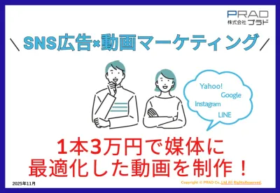 【代理店DL禁止】1本3万円で動画制作からSNS広告運用まで一気通貫サポート