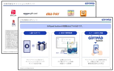 少量から即時発券可能なデジタルクーポン発券サービス Giftpad button