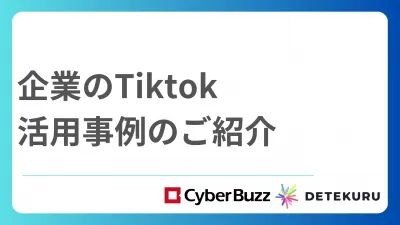 【Tiktokに取り組みたい企業必見！】企業のTiktok動画事例紹介の媒体資料