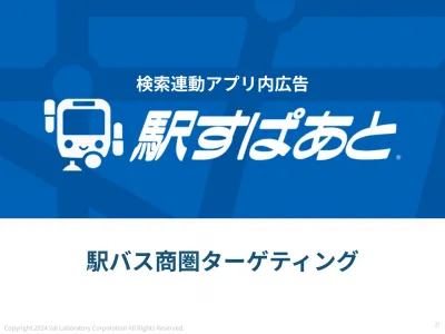 【割引中】商圏内の電車・バス利用者に訴求！アプリ広告「駅バス商圏ターゲティング」の媒体資料