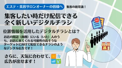 【エステ・美容サロン向け】天気に合わせて配信が可能な天気連動エリア広告