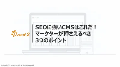 SEOに強いCMSはこれだ！マーケターが押さえるべき3つのポイント