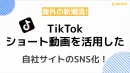 代理店NG）新潮流！TikTokショート動画を活用し自社サイト・アプリのSNS化