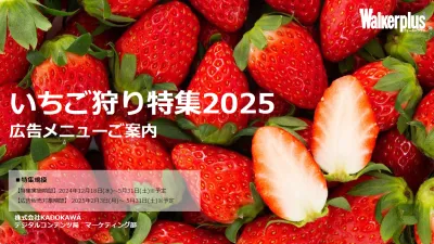 ファミリー/カップル/女性層に効果的なリーチ!ウォーカープラスいちご狩り特集