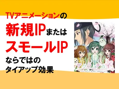 TVアニメーションの新規IPまたはスモールIPならではのタイアップ効果