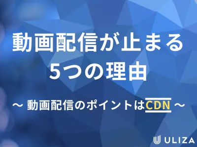 動画配信が止まる 5つの理由  〜 動画配信のポイントはCDN 〜
