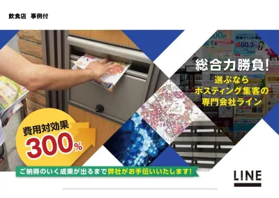 飲食店事例　ポスティング・サンプリング