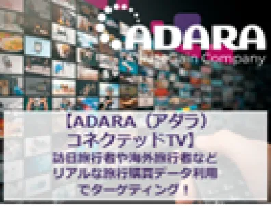 ADARA(アダラ)コネクテッドTV-リアル旅行購買データで旅行者ターゲティング