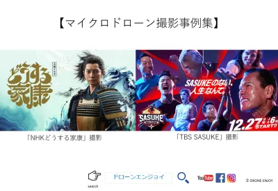 【マイクロドローン活用・動画制作】の媒体資料