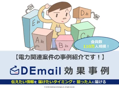 節約興味層でのセグメント有！電力切替案件ならDEmail！