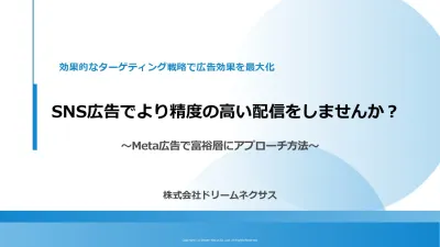 SNS広告でより精度の高い配信をしませんか？Meta広告で富裕層にアプローチ方法