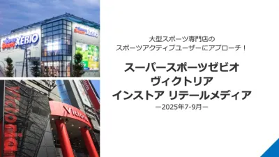 【月間585万人のスポーツ愛好家に】大型スポーツ専門店インストアリテールメディア